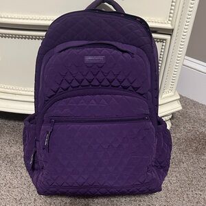 Vera Bradley Deep Purple Quilted Backpack